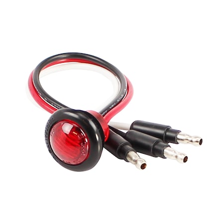 Phillips Lamp, Clearance/Marker, Connector, 3/4 Pc Rated Round Dual Function, 3 0.180 Bullet S, Red, Hard 51-35322